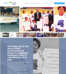 Archives numériques des femmes congolaises impliquées dans la consolidation de la paix.